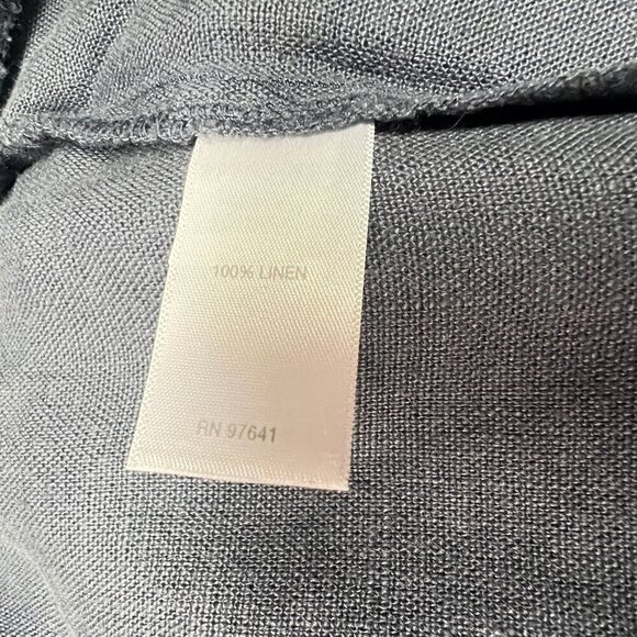 J.Jill Love Linen Womens Petite Navy Blue Pull-On Cropped Pants 100% Linen LP - Picture 3 of 4